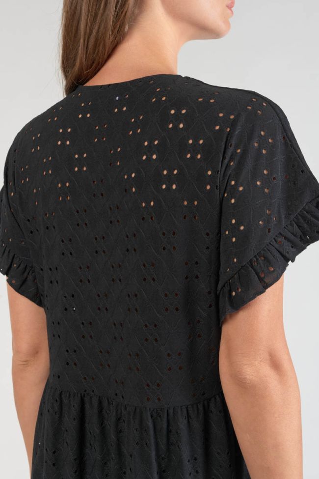 Robe Lia ajourée noire