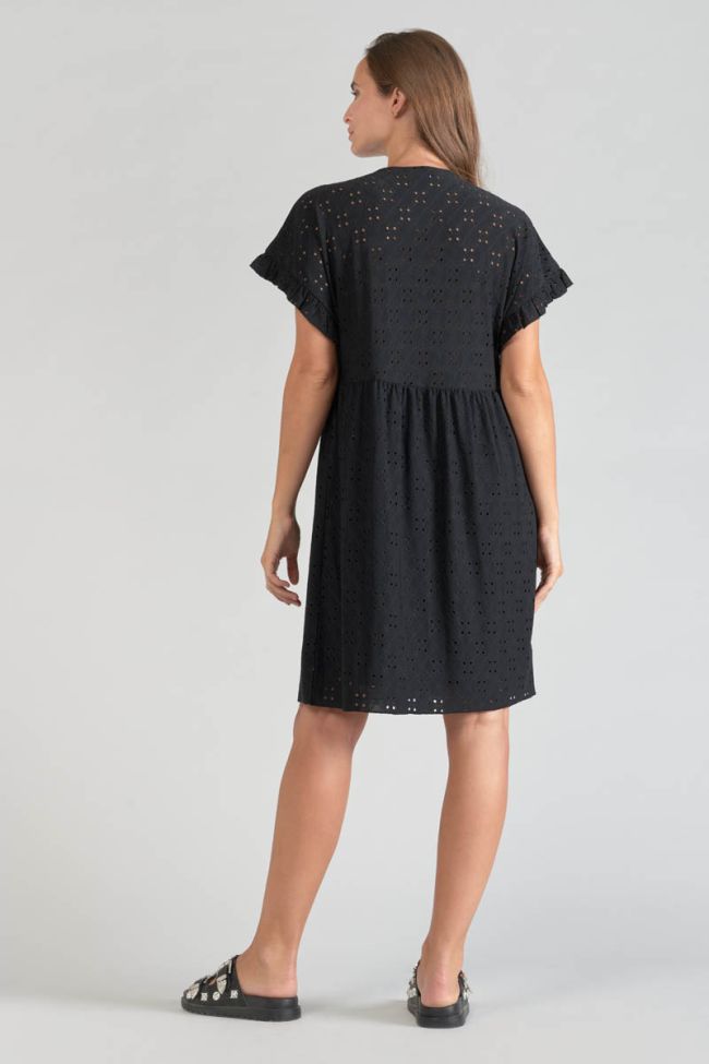 Robe Lia ajourée noire