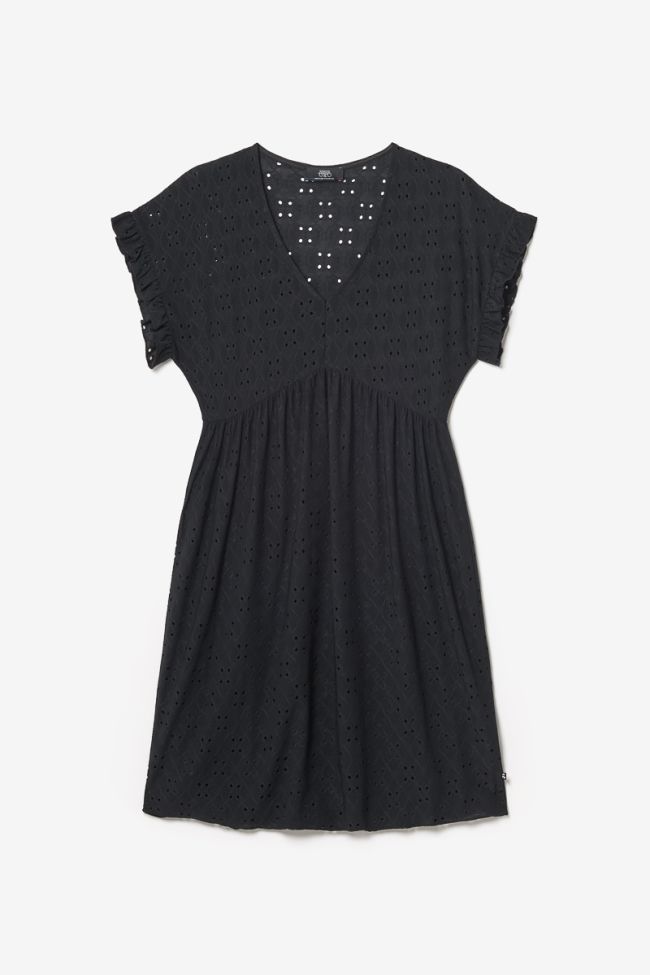 Robe Lia ajourée noire