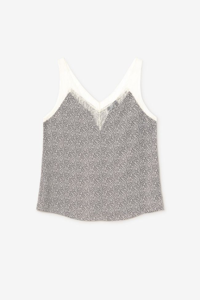 Caraco Lucine à motif beige et noir