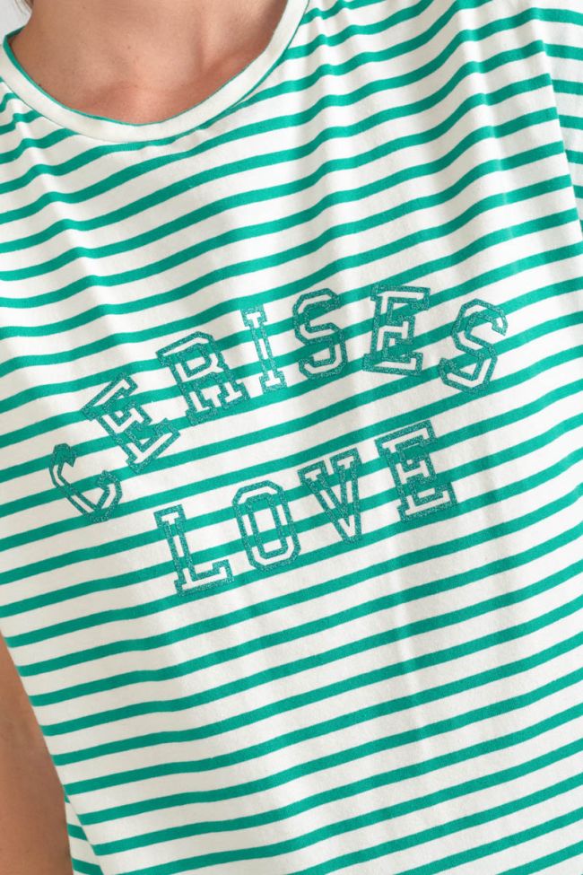 T-shirt sans manches Male à rayures vertes