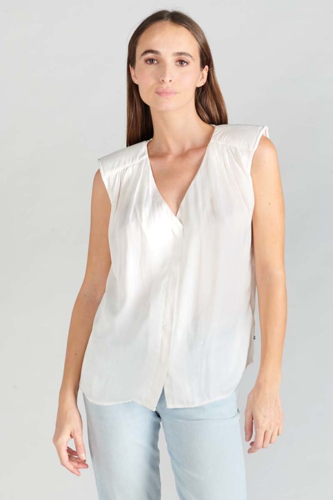 Top Missou en jacquard crème