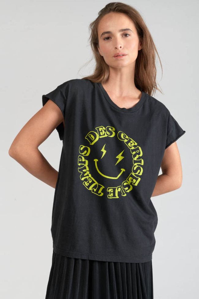 T-shirt Miya noir imprimé