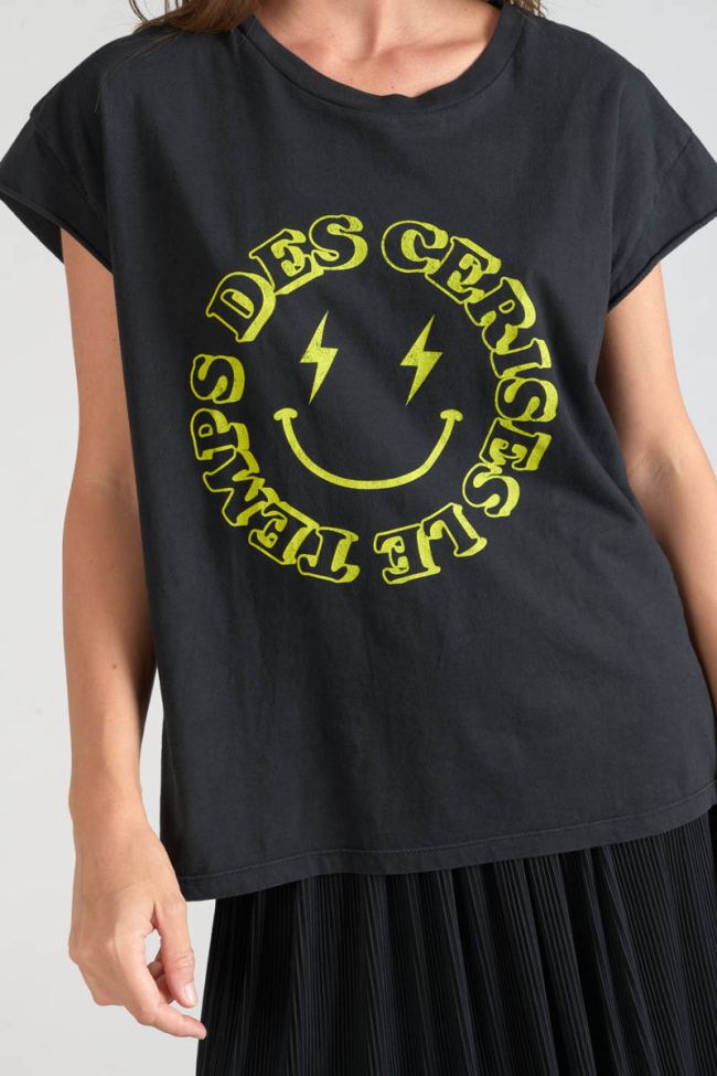 T-shirt Miya noir imprimé