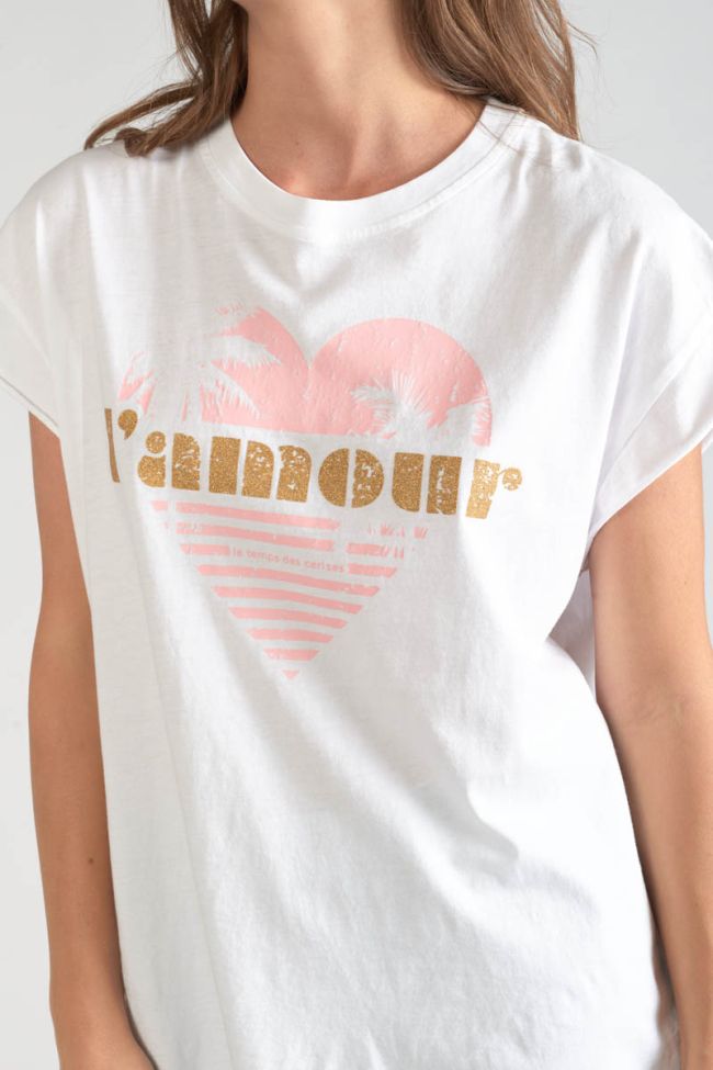 T-shirt Miya blanc imprimé