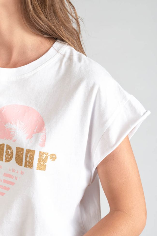 T-shirt Miya blanc imprimé