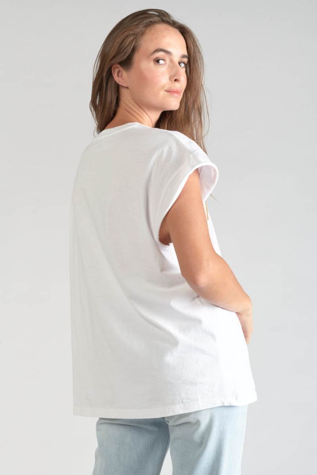 T-shirt Miya blanc imprimé