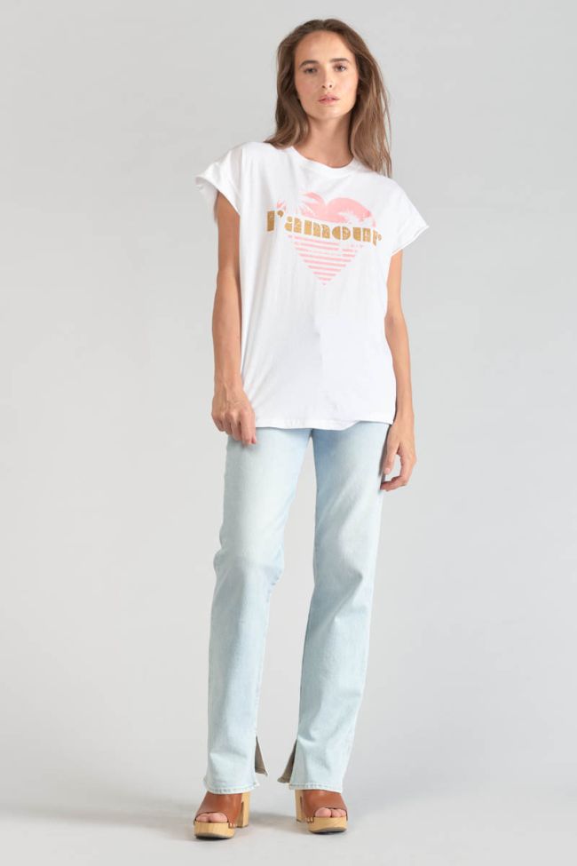 T-shirt Miya blanc imprimé