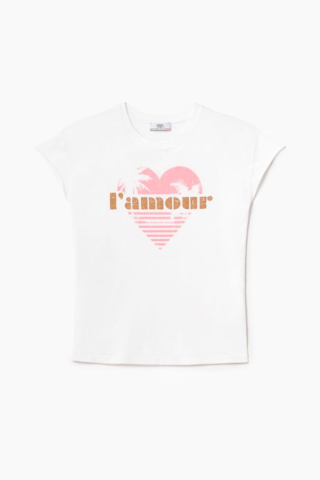 T-shirt Miya blanc imprimé