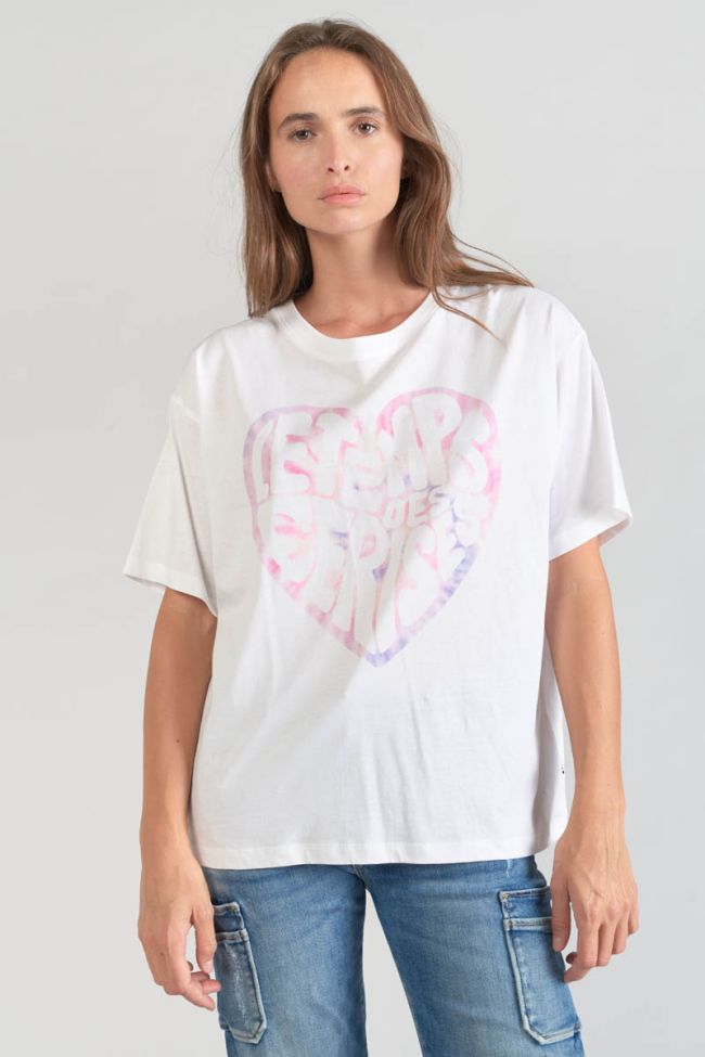 T-shirt Moona blanc imprimé