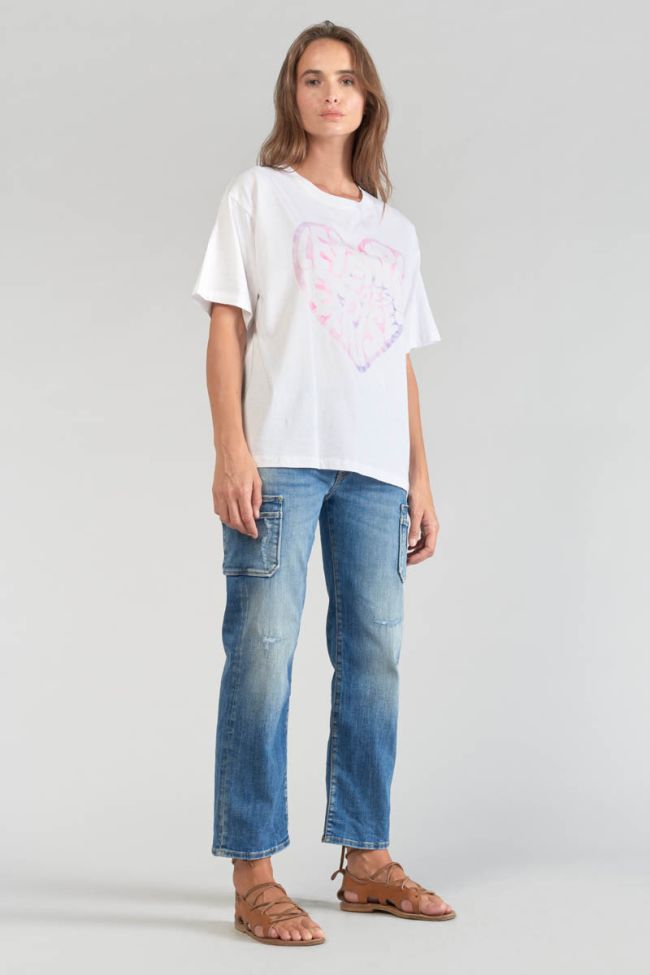 T-shirt Moona blanc imprimé