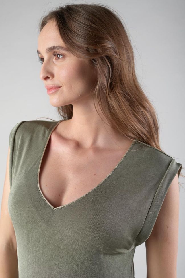 Robe longue Nata kaki