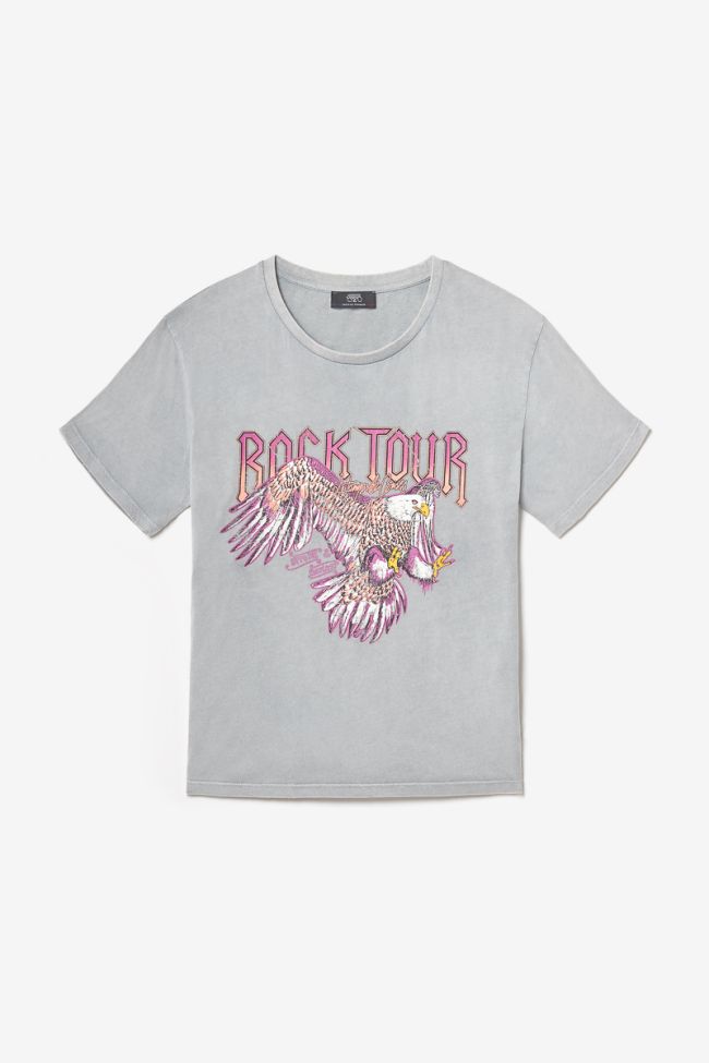 T-shirt Nixon gris clair délavé