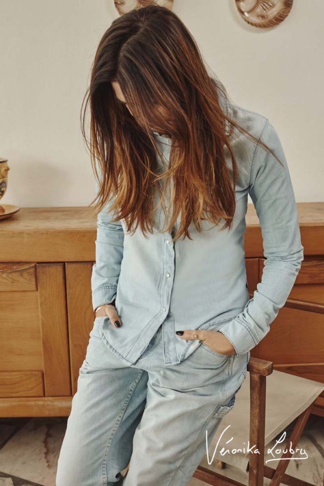 Chemise en jeans Nude bleue by Véronika Loubry