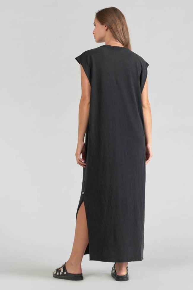 Robe t-shirt longue Poppy noire