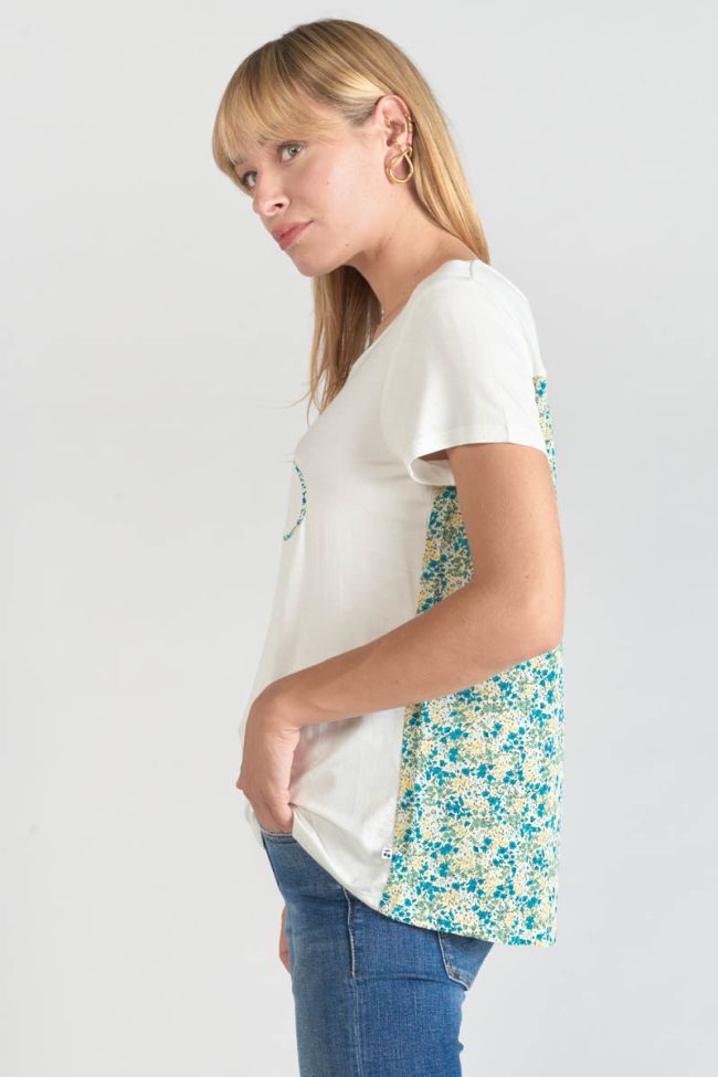 T-shirt Romi bi-matière imprimé vert