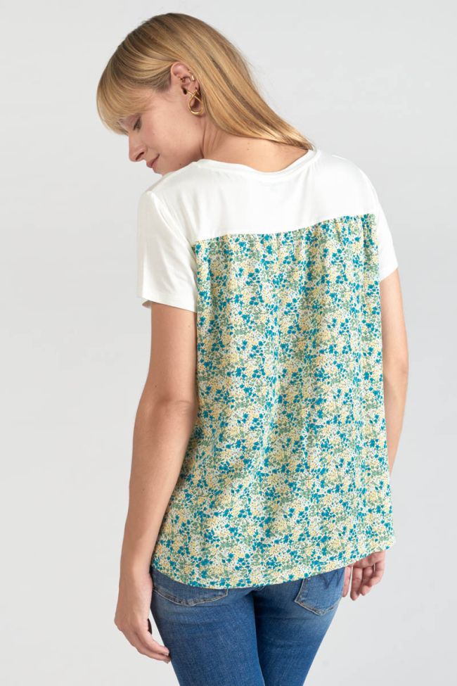 T-shirt Romi bi-matière imprimé vert