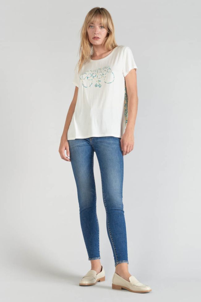 T-shirt Romi bi-matière imprimé vert