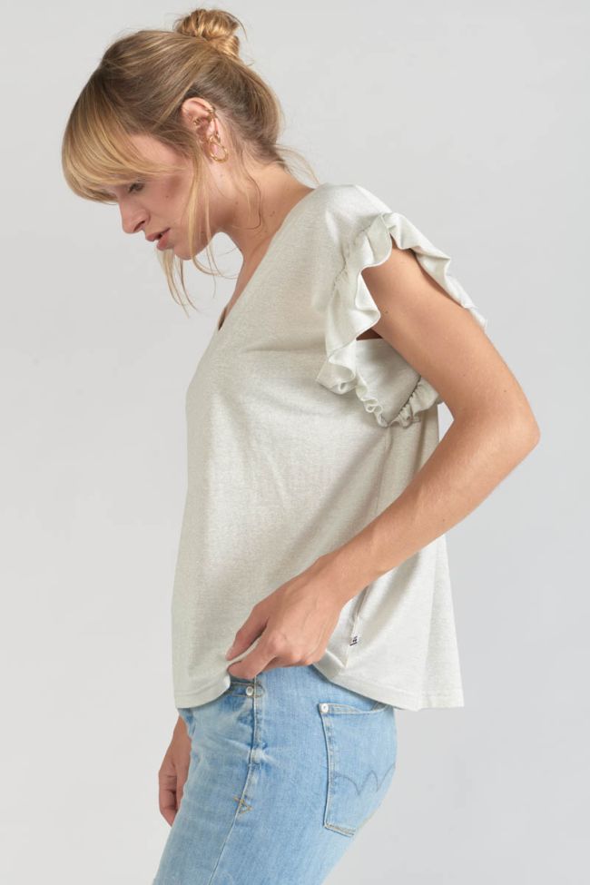 Top Ryls blanc irisé