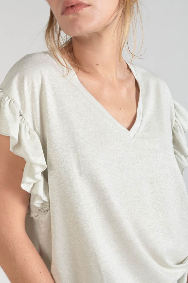 Top Ryls blanc irisé