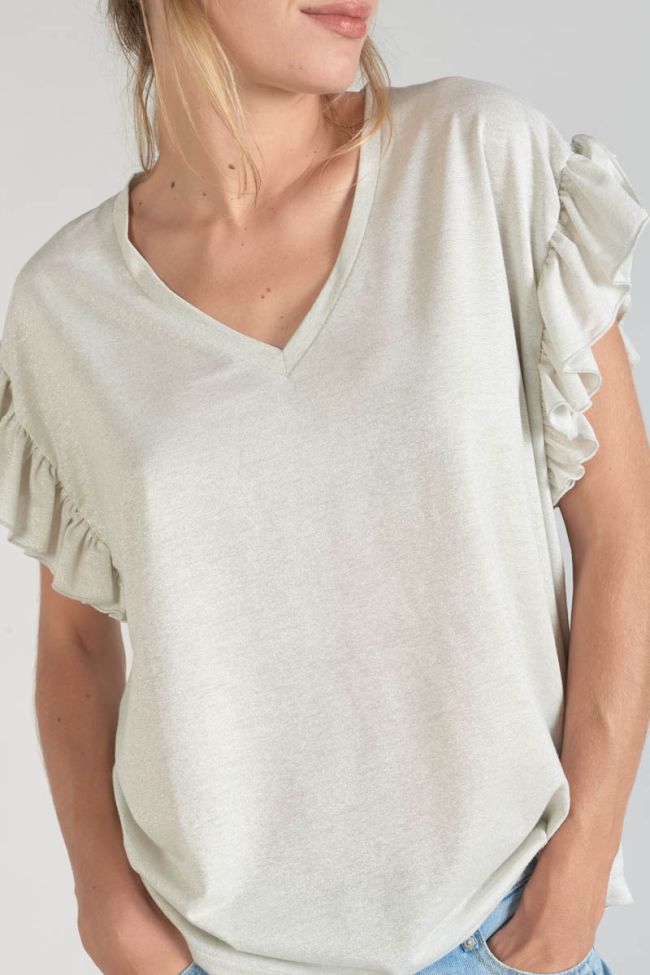 Top Ryls blanc irisé