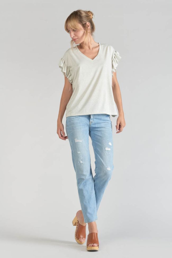 Top Ryls blanc irisé
