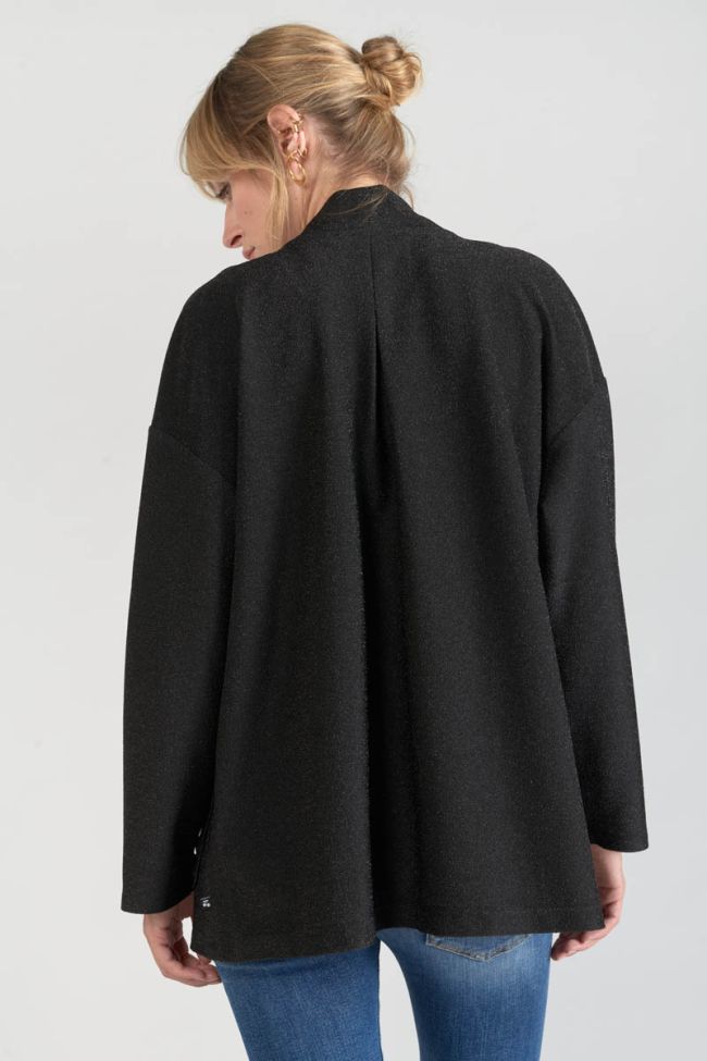 Veste kimono Sobrado noir brillant