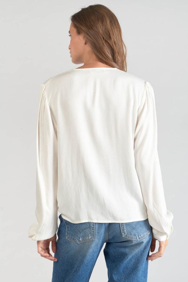 Blouse Tala en jacquard crème