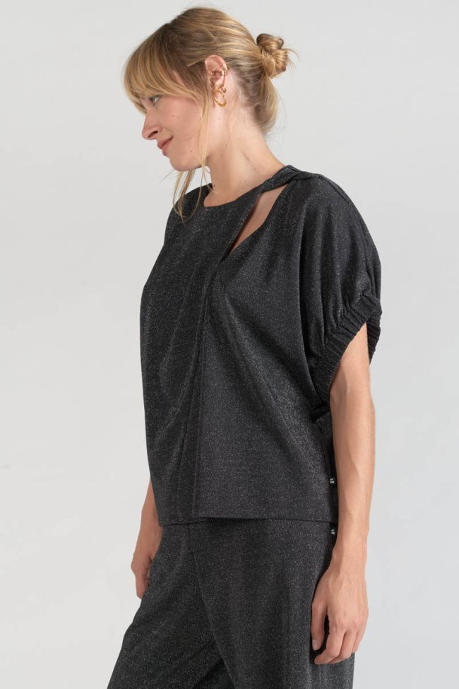 Top Winslet noir irisé