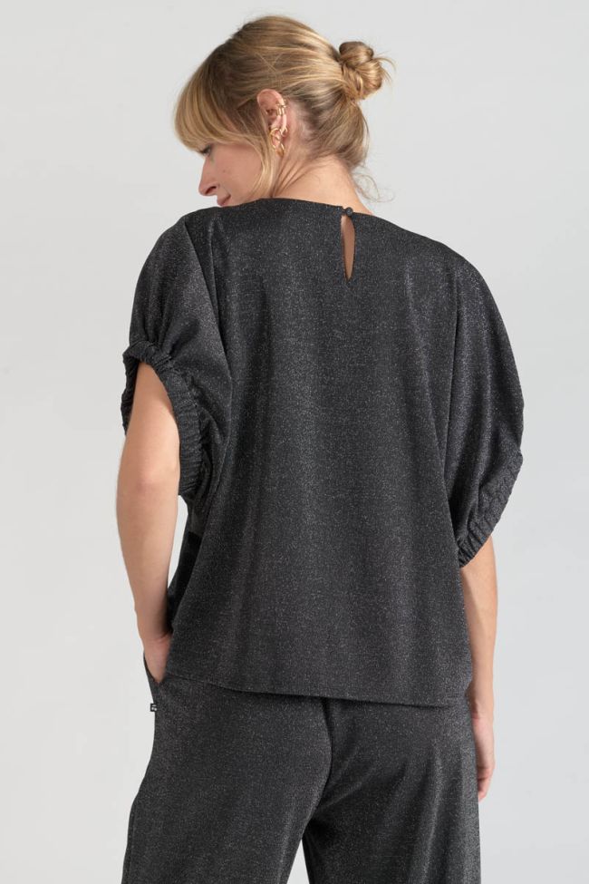 Top Winslet noir irisé