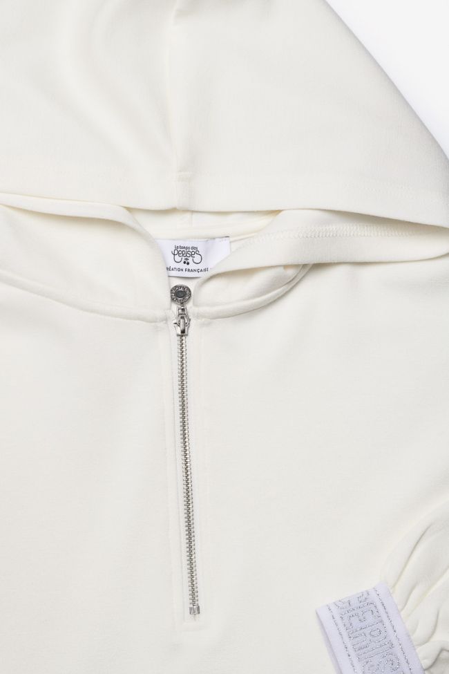 Sweat court Elasgi blanc