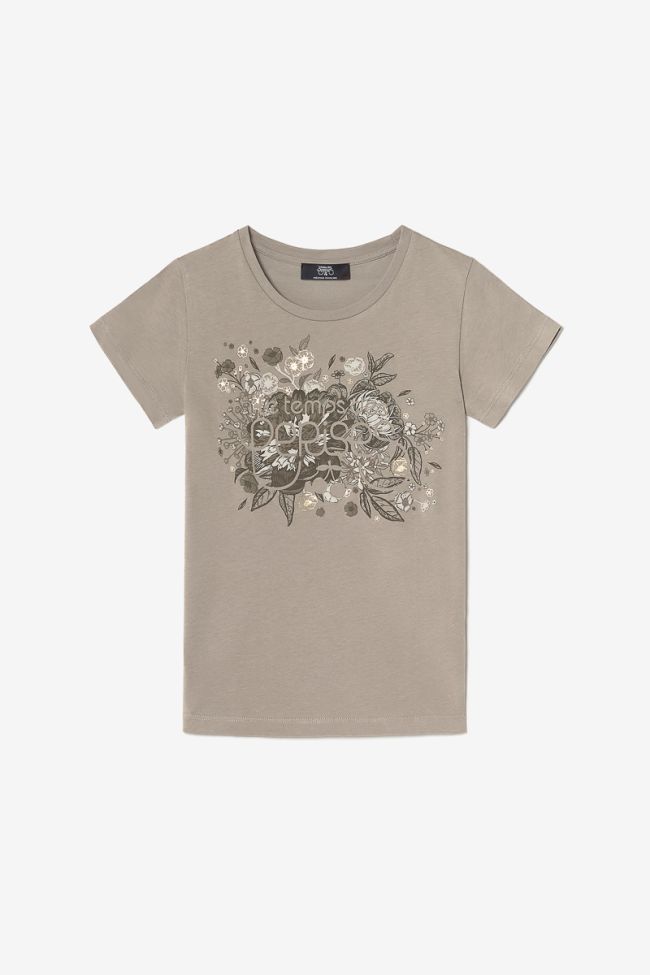 T-shirt Gracygi beige sable imprimé