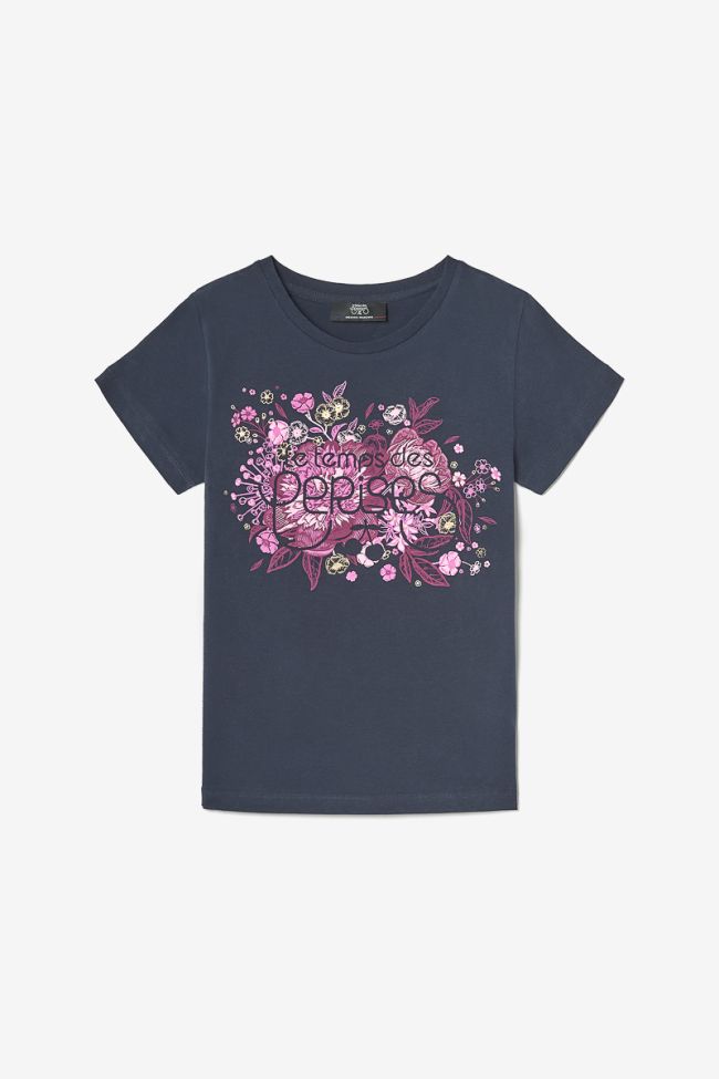 T-shirt Gracygi bleu nuit imprimé