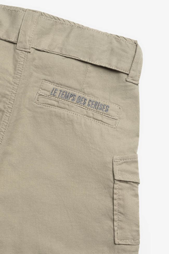 Short taille haute Kally kaki clair