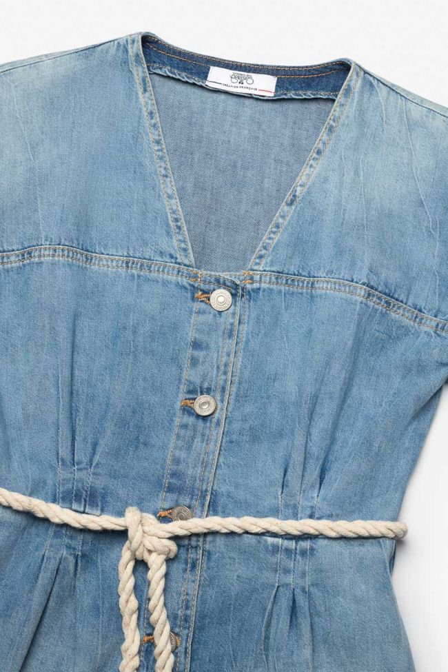 Robe Karite en jeans bleu clair