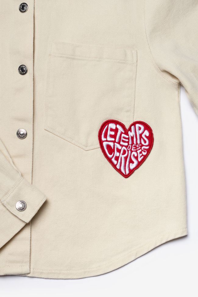 Veste Nagegi en jeans crème