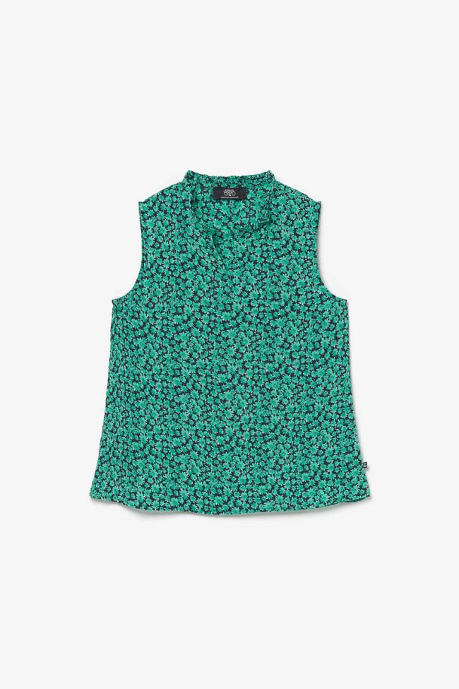 Top Safiyagi à motif vert