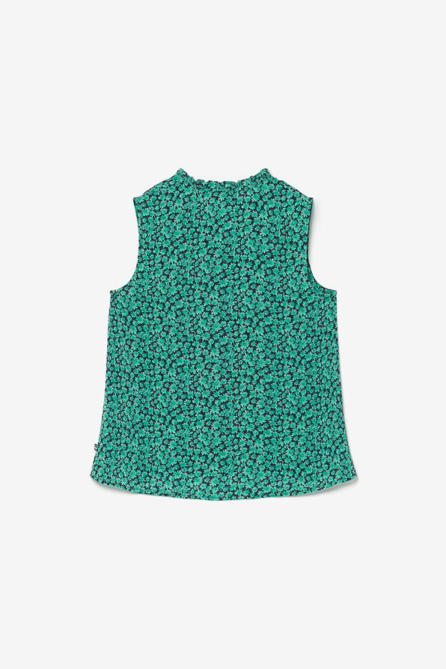 Top Safiyagi à motif vert