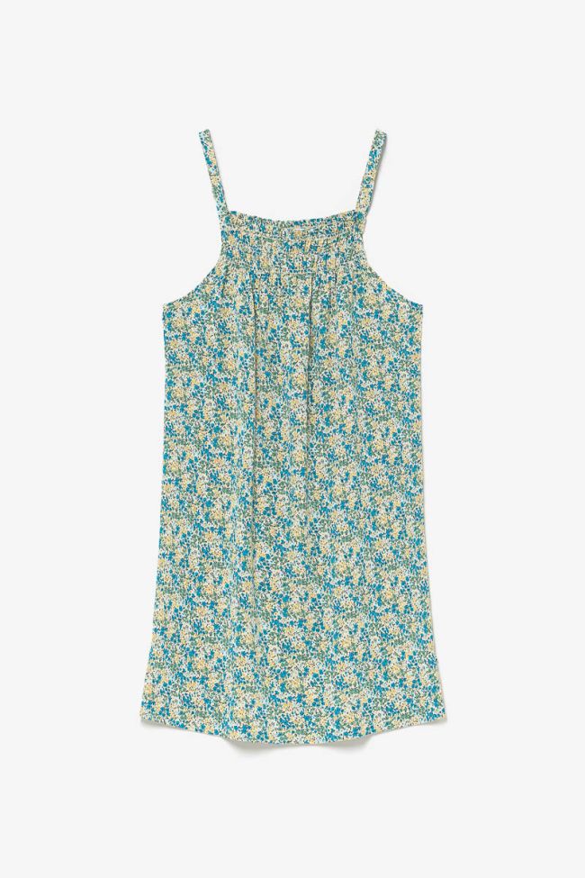 Robe Tategi à motif floral vert