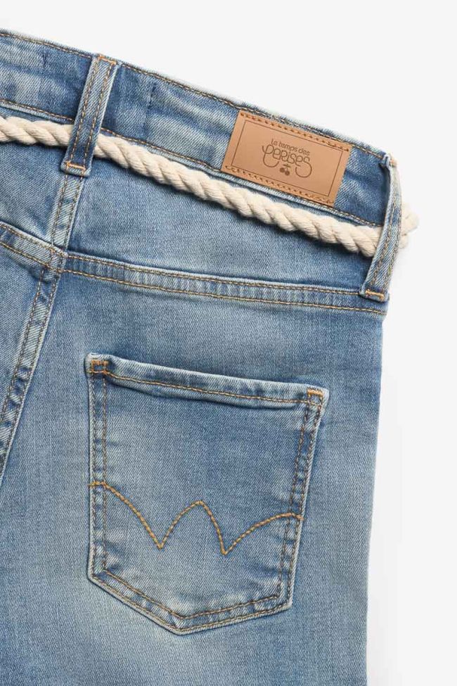Short Tiko taille haute en jeans bleu