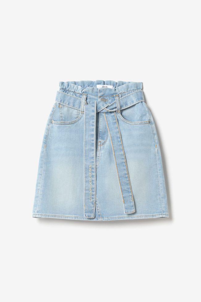 Jupe Vilar taille haute en jeans bleu clair