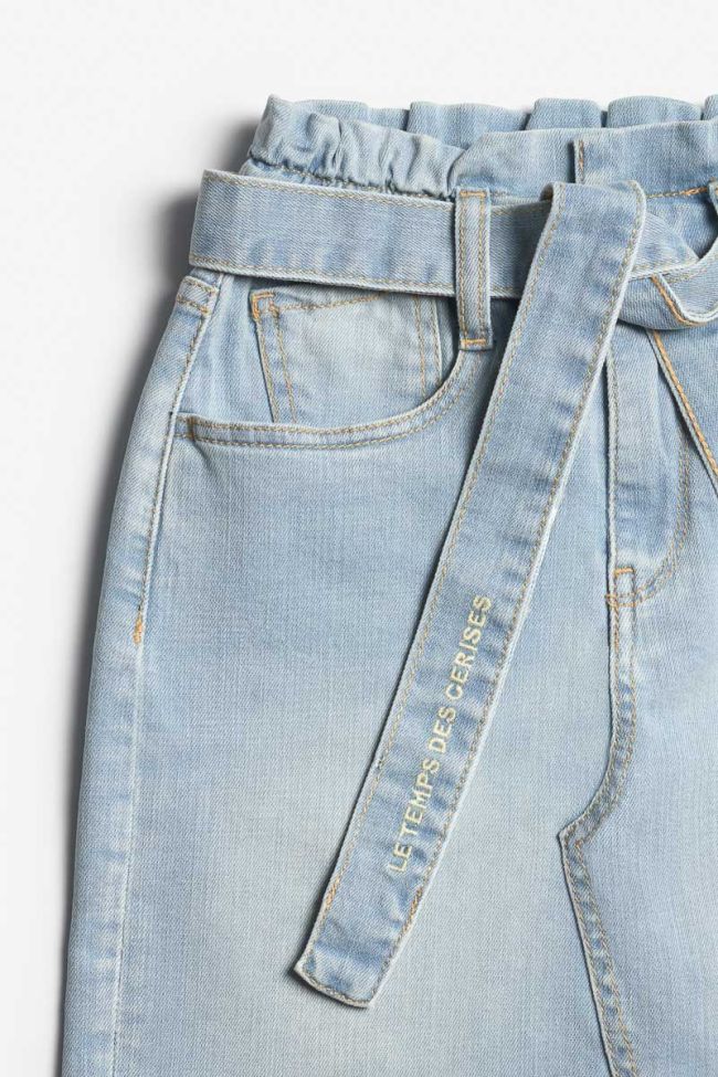 Jupe Vilar taille haute en jeans bleu clair