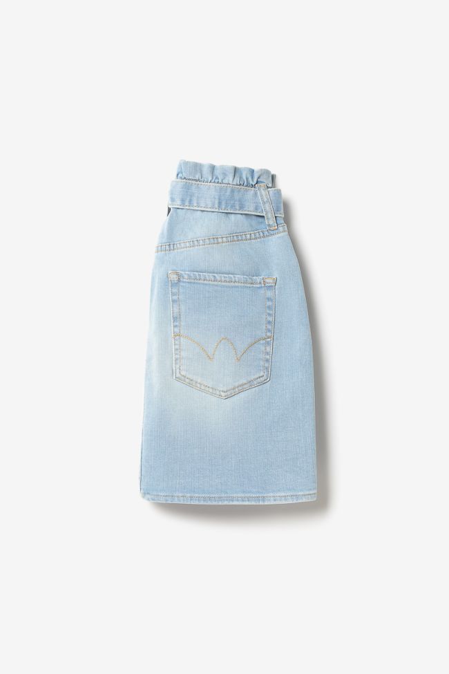 Jupe Vilar taille haute en jeans bleu clair