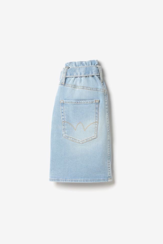 Jupe Vilar taille haute en jeans bleu clair