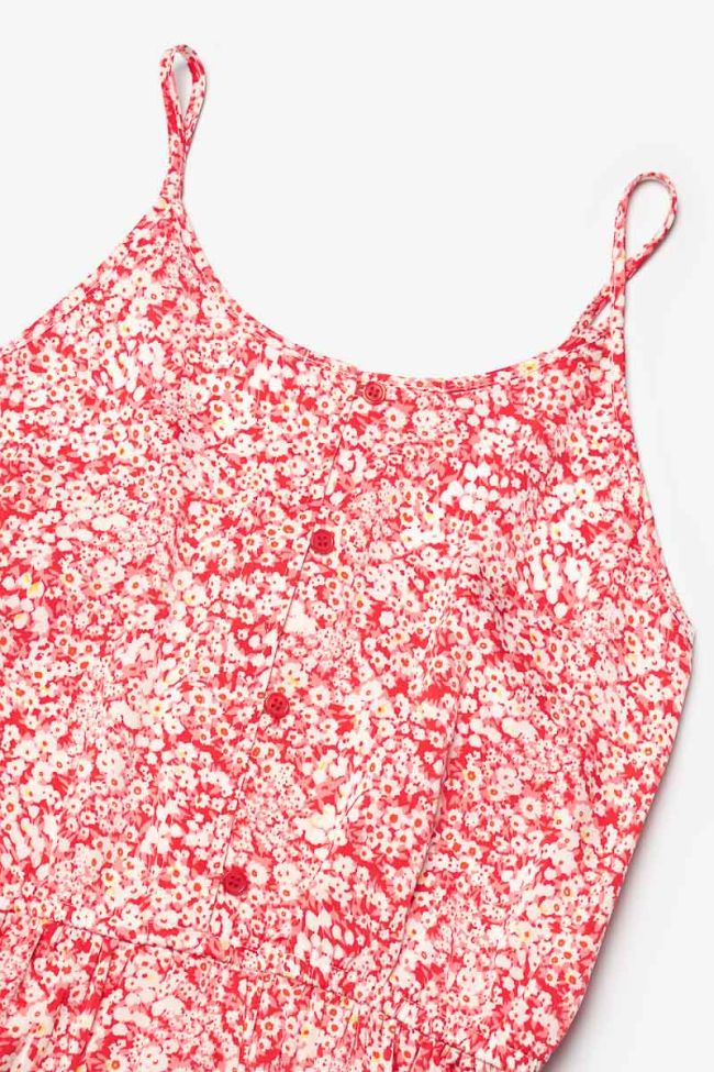 Robe Yuligi à motif floral rouge