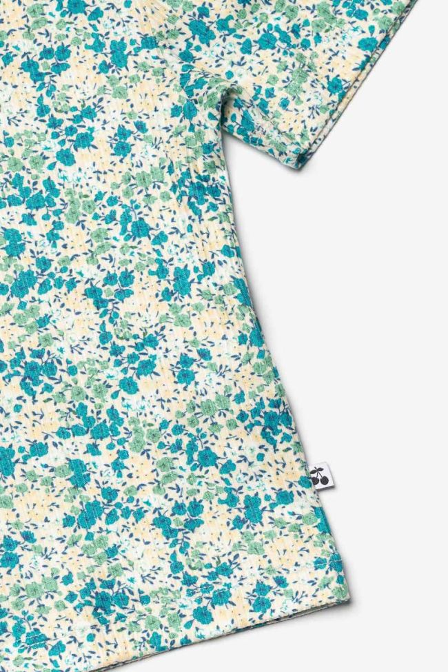Top Yzygi à motif floral vert