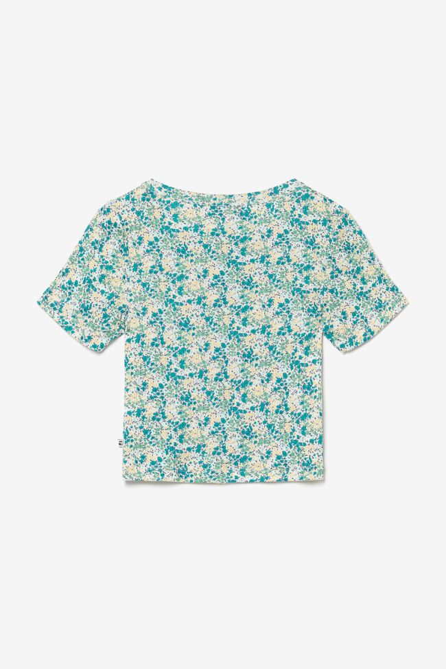 Top Yzygi à motif floral vert