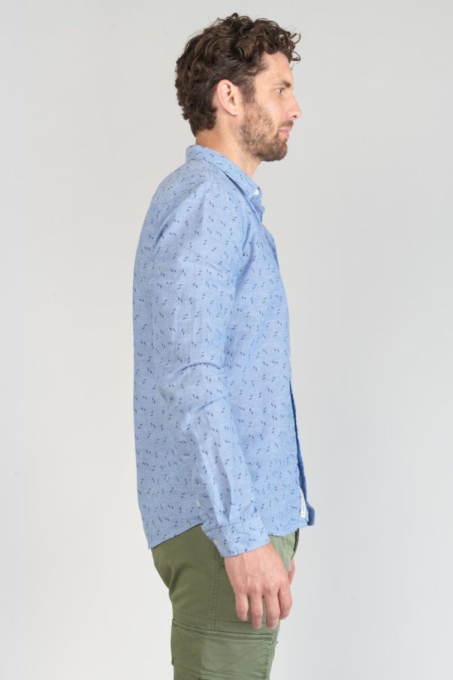 Chemise Arpe en lin mélangé bleu ciel