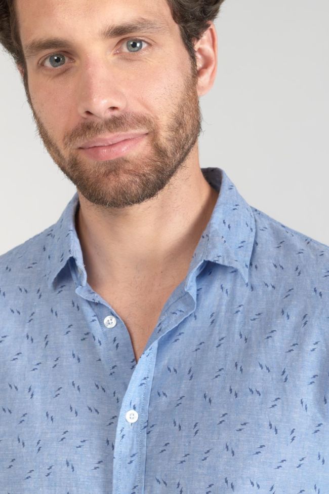 Chemise Arpe en lin mélangé bleu ciel