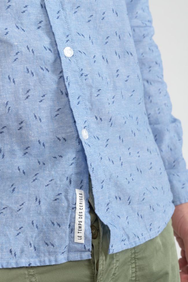 Chemise Arpe en lin mélangé bleu ciel
